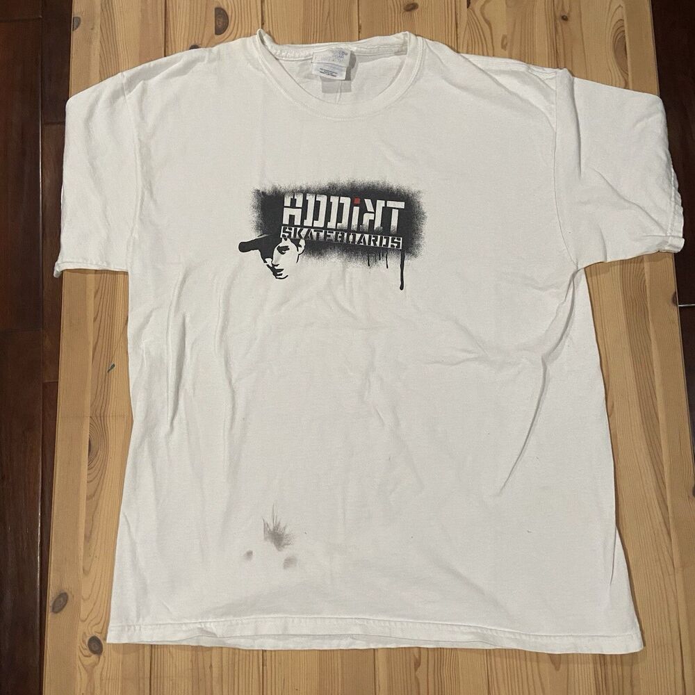 Vintage Addikt Surf Skate T-Shirt L Skateboard Graffiti 90s Y2K Large